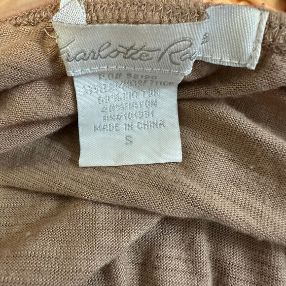 Y2K Women's Charlotte Russe Brown Tan Tank Top Sz Small Buttons Spaghetti Strap - Picture 3 of 9